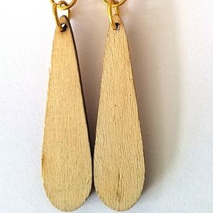Wooden handmade earrings